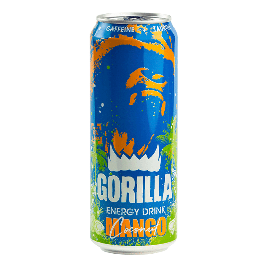 НАDО-Напиток энергетический Gorilla Mango Coconut безалкогольный 0,45 л - купить в НАДО маркет