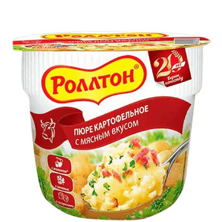НАDО-Пюре Роллтон картофельное с мясным вкусом 40 г - купить в НАДО маркет