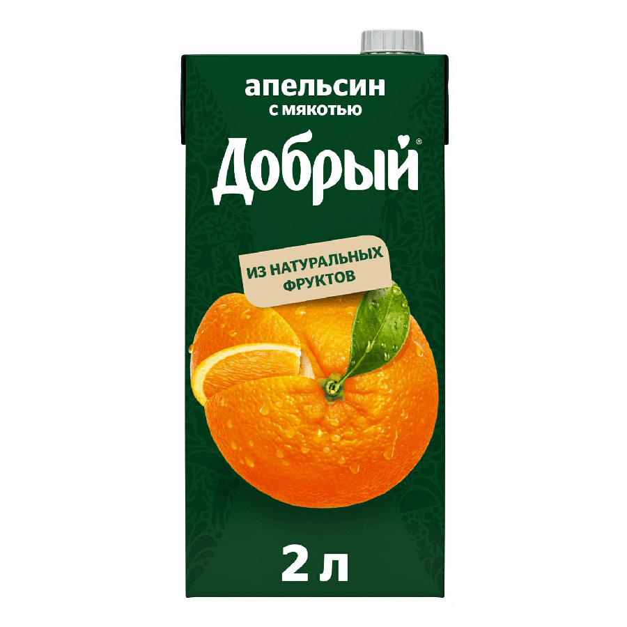НАDО-Нектар Добрый Апельсин с мякотью 2 л - купить в НАДО маркет